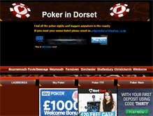 Tablet Screenshot of pokerindorset.co.uk
